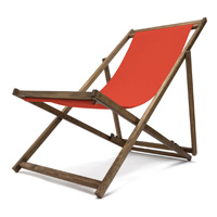 Transat bois couleur rouge orange Transat jardin couleur rouge orange