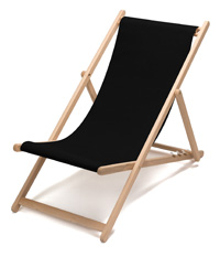 Transat noir bois jardin et piscine pliable Transat noir bois jardin et piscine pliable