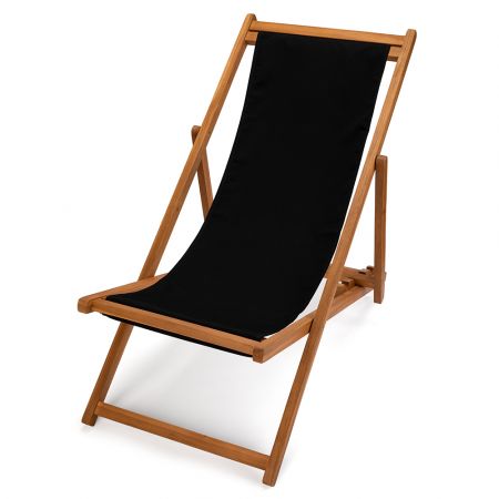transat bois toile noire