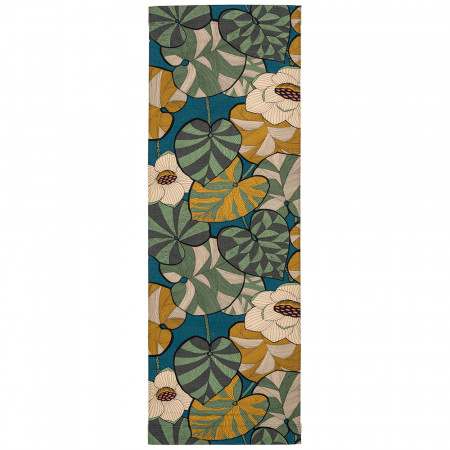 toile de transat deco fleur bleue 