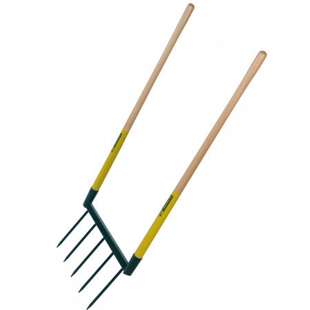Fourche-Bio, aérateur 5 dents en acier trempé : Bêche biologiquee