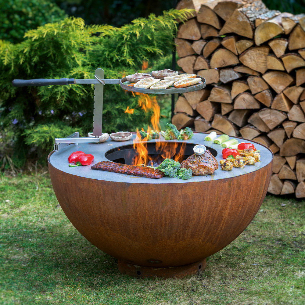 Feu de Jardin Boule XXL, Rouille Naturelle