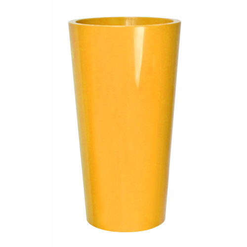 Pot Deco Exterieur en plastique Jaune h:61cm