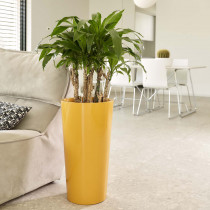 Pot Deco Exterieur en plastique Jaune h:61cm 2