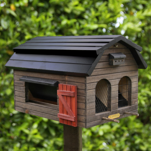 Mangeoire De Maison D'oiseau, Maison D'oiseau En Bois Durable, Petite Douce  En Bois Naturel Pour Les Jardins Extérieurs 