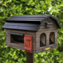 mangeoire à oiseaux, maison en bois