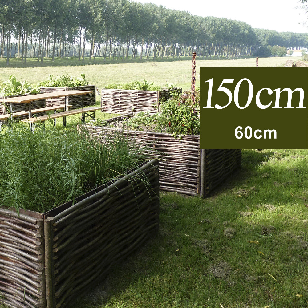 Bac-Potager en Noisetier Tressé 150 cm