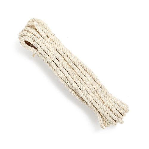 Corde en sisal 6mm L:10m couleur blanc naturel