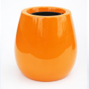 grand pot design moderne pour plante intérieur-extérieur, 100 cm orange brillant 