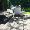 grand pot design moderne pour plante intérieur-extérieur, 100 cm gris brillant terrasse 2