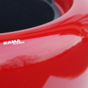 détail pot grande taille Tracino rouge hauteur 1m pour l'extérieur