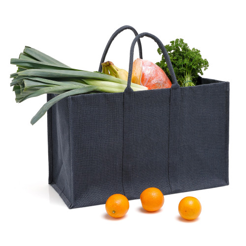 Cabas sac en toile pour courses et shopping,  gris Anthracite, 100kg, 48 litres