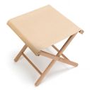 Pliant Pecheur Bois et Toile Beige