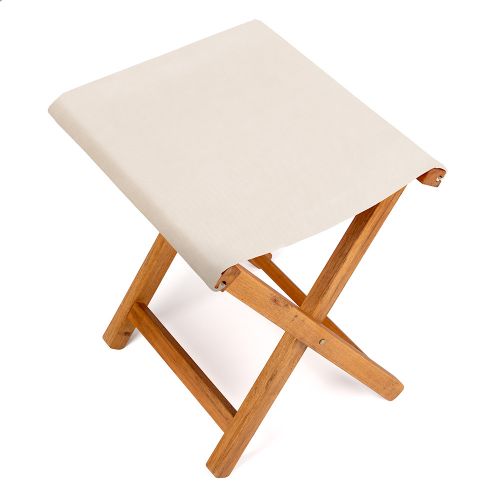 Tabouret de Jardin, Tissu Coton Ivoire