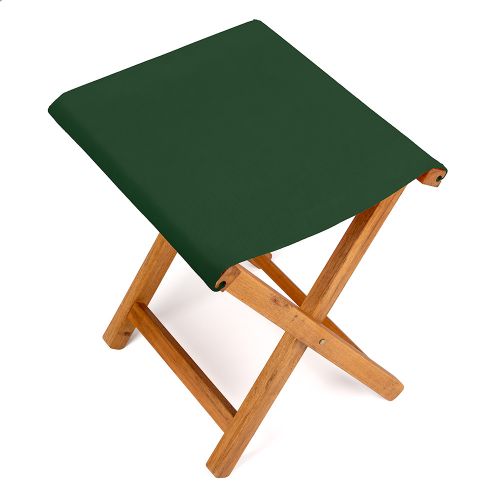 Tabouret de Jardin Toile Coton Vert Bronze