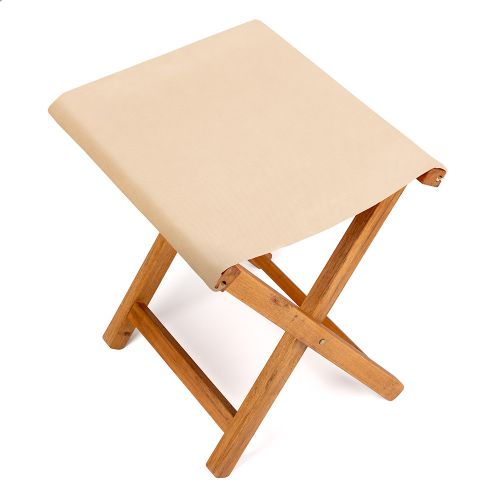 Tabouret Pliant Toile Coton Sable