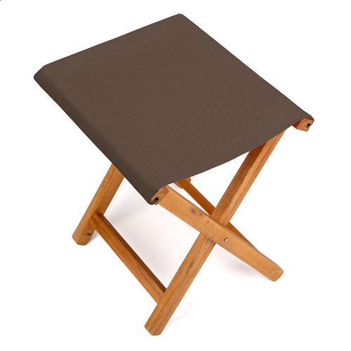 Tabouret Pliant, Acacia et Tissu MinkBrown