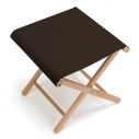 Toile de Tabouret Pliant en Coton Taupe