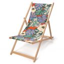 Toile pour Bain de Soleil, Coton Idris Rouge