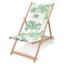Toile pour Bain de Soleil, Coton Palmier Vert