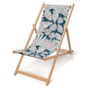 Toile pour Bain de Soleil, Coton Panama Bleu