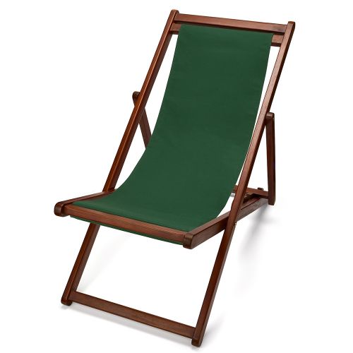 Chaise en teck massif et tissu Vert Bronze