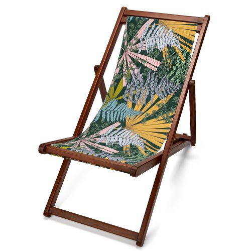 Chilienne en Teck motif forêt tropicale