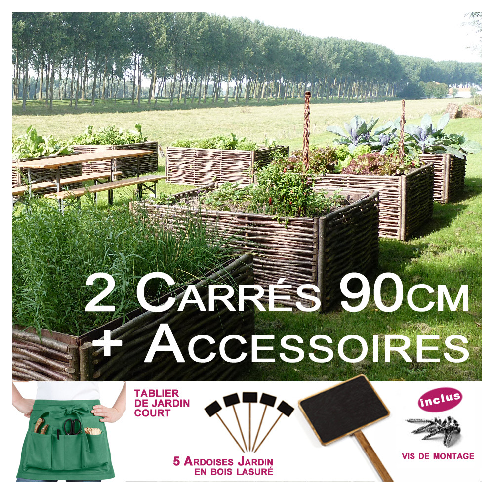 Potager en Carré 90 cm et Accessoires