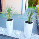 Pot d'exterieur blanc