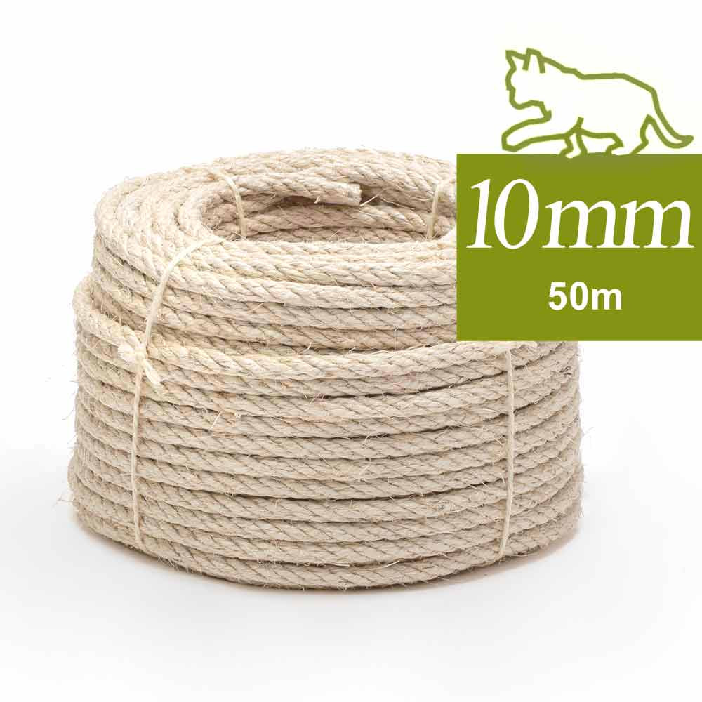 Creative Deco 10m Corde de Jute Epaisseur 10mm, Ficelle Jute, Corde Arbre  à Chat, Corde Balancoire, Ficelle Corde, Corde 10mm, Cordelette