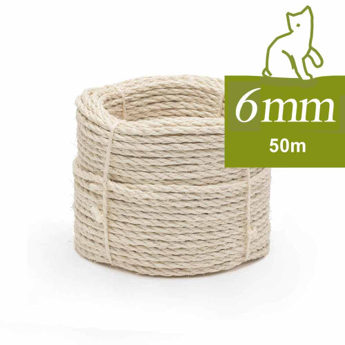 Corde pour arbre à Chat en Sisal 6mm 50m