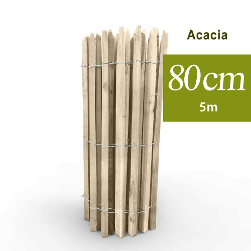 Ganivelle en bois d'acacia et fil de fer