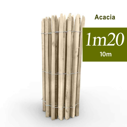 Ganivelles 120 cm 10 m en Acacia