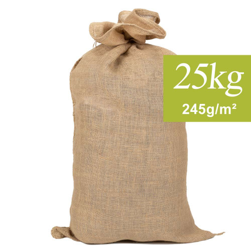 Sac jute 25kg, toile en mailles fines