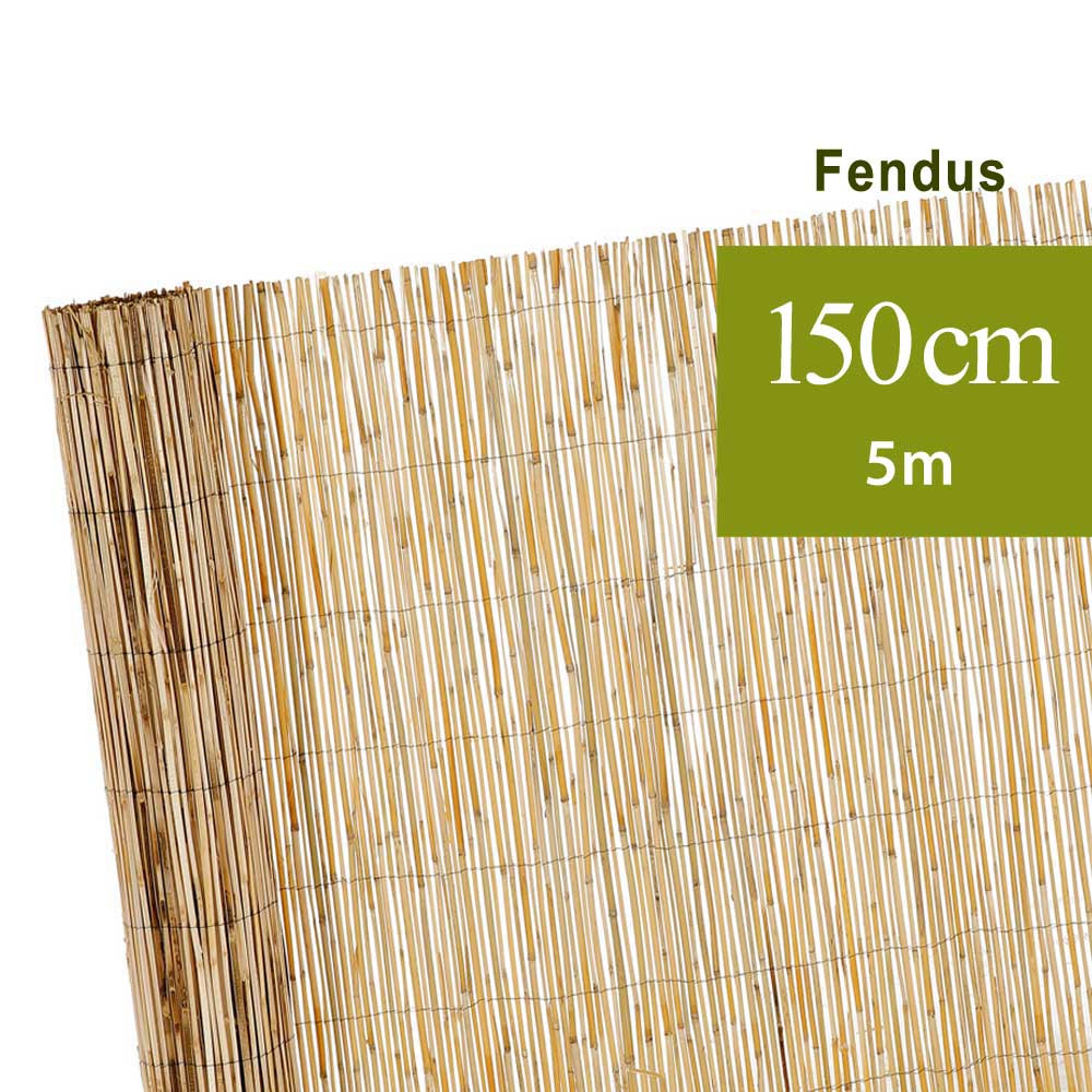 Canisse bambou naturel, occultant à 80 %, longueur 5 m et hauteur