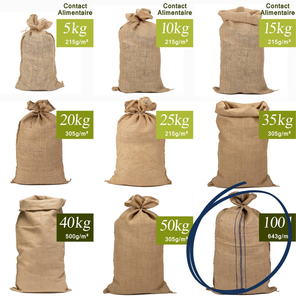 Sac en toile de Jute  Respirant & 100% Biodégradable