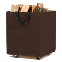 sac buche roulette en toile jute marron