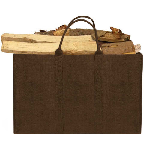 sac buche toile de jute marron
