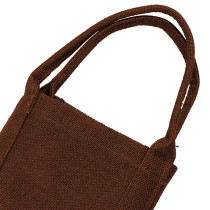 sac à bois déco en toile chocolat 2