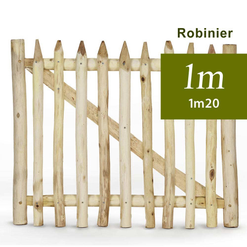 portillon cloture bois jardin 1m20