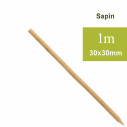 Piquet Bois 1 m en Sapin 30x30