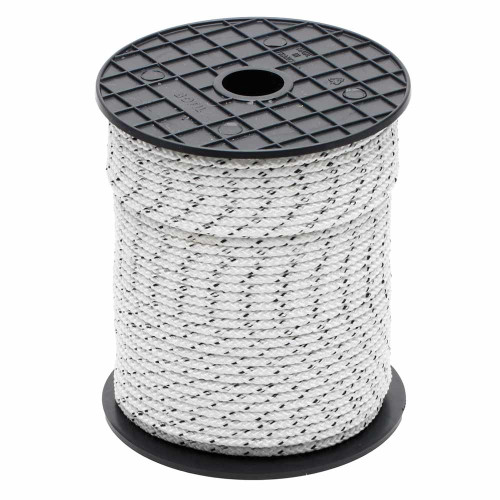 corde 4 mm en bobine 100m noir blanc