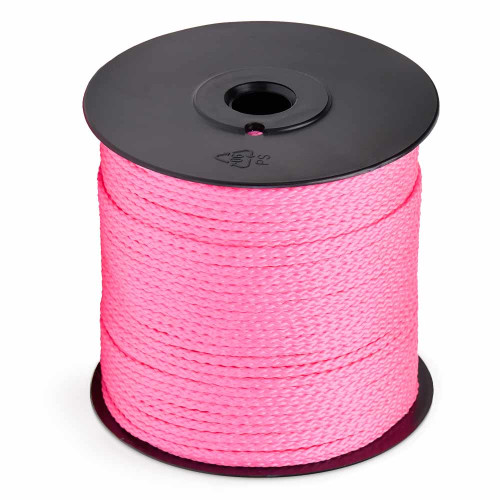 tresse fluorescente en pp rose 2mm 100m