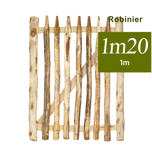 portillon de cloture en bois hauteur 120 cm