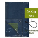 bache exterieur 120g avec extenseur