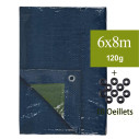 bache de protection avec oeillet 120g