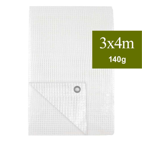 bache plastique 3m x 4m, transparente