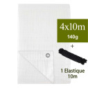 bache plastique transparent 10m, avec elastique