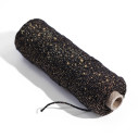 Bobine de Coton Lurex Noir et Or, 2mm 100m