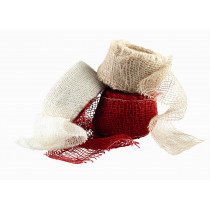 Bande de jute cerise 2